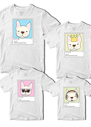 Футболки push it фемілі лук family look для всієї родини «щаслива доггі родина»