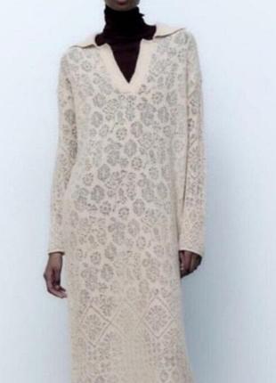 Платье поло вязаное