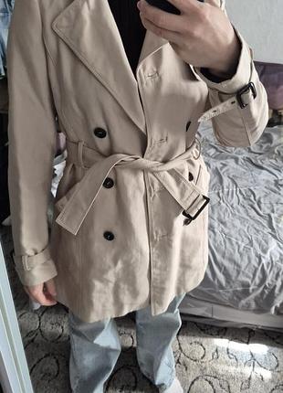Тренч пальто плащ zara