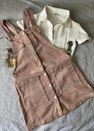 Рожевий комбінезон зі спідницею міні pull&bear