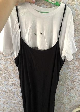 Плаття чорне довге на брителях