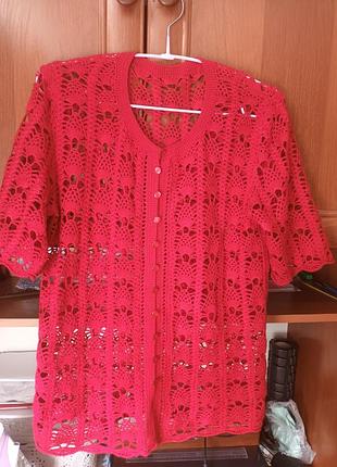 Невероятно нежная вязаная кофтина ручной работы