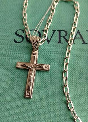 Срібна ланцюжок якірний ланцюг плетіння 55 см срібло 925 проби