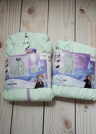 Lupilu frozen 98/104 грязепруф на флісі на дівчинку дощовик брудопруф дождевик холодное сердце