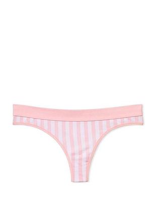 Трусики стрінги victoria's secret logo cotton thong panties. оригінал