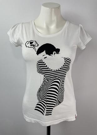 Футболка детская белая / edc / eu 40-42 / 12-13 рок / состояние идеальна!!