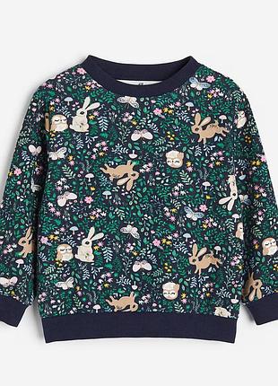 Утепленный (начеос) джемпер свитшот h&m на девочку 35058