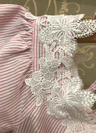 Очень красивая и стильная брендовая блузка в полоску...100% котон 19.