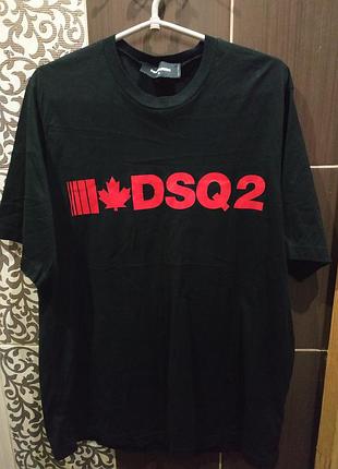 Мужская оригинальная футболка dsquared2 maple tee black originals