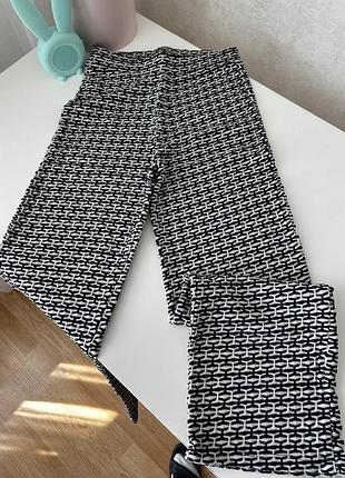 Трикотажные жаккардовые брюки с принтом zara s