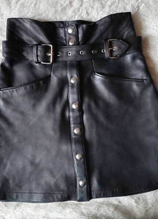 Нарядная кожаная юбка the kooples