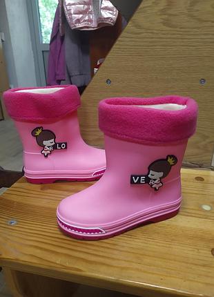 Гумові чоботи для дівчинки 28-36р.