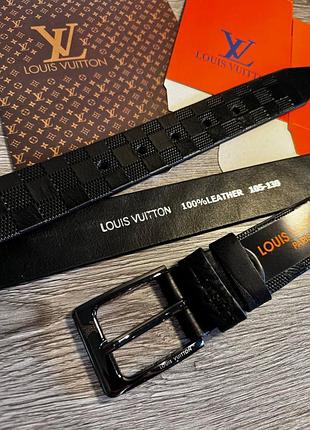 Ремень 4см итальялия из натуральной кожи + коробка, ремень классический 4см кожаный, ремень мужской классика кожа пояс в стиле луи виттон louis vuitton