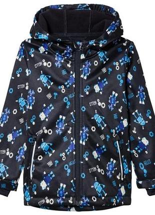 Куртка lupilu софтшелл демисезонная с флисом • ветро- и водозащита • робот