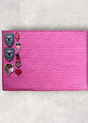 Килимок під шеврони рожевого кольору, патч панель.