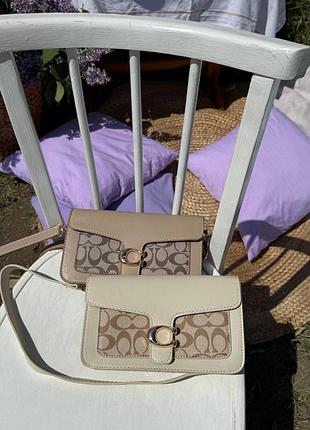 Сумка жіноча coach tabbi beige