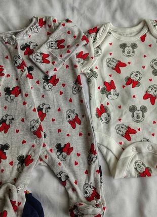 Невероятный комплект одежды для девочки микки маус 🧸♥️ комплект одежды для девочки 0-3мес 🩷5 фото