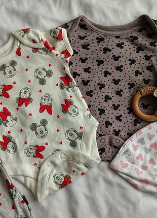 Невероятный комплект одежды для девочки микки маус 🧸♥️ комплект одежды для девочки 0-3мес 🩷4 фото