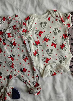 Невероятный комплект одежды для девочки микки маус 🧸♥️ комплект одежды для девочки 0-3мес 🩷3 фото
