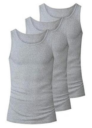 Комплект нательных майок 3шт.серые livergy m,l,xl
