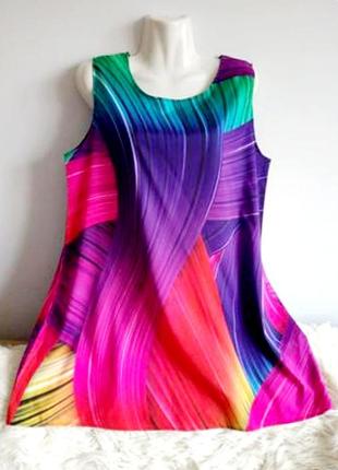 Разноцветное летнее платье р.12/l/40