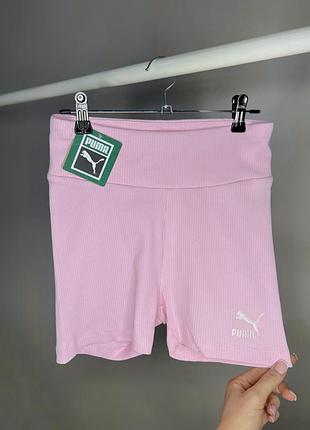 Рожеві шорти Low puma в рубчик
