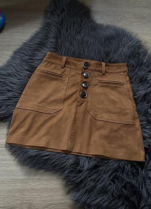 Замшева спідниця zara
