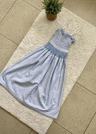 Летний женский сарафан в горох xs/s