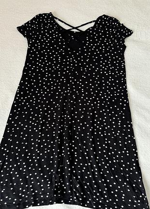 Чорна сукня в білий квадратик only (розмір s/m)