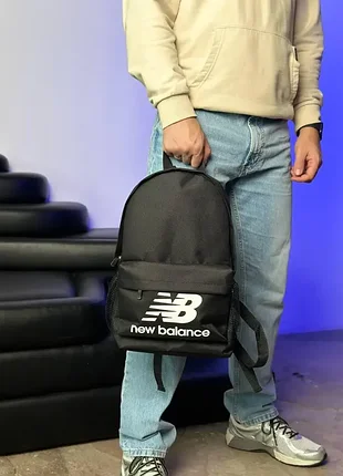 Рюкзак чорний new balance, рюкзак чоловічий жіночий міський спортивний портфель