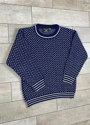 Norlender wool blend made in norway nordic patterned jumper size small кофта світер норвегія