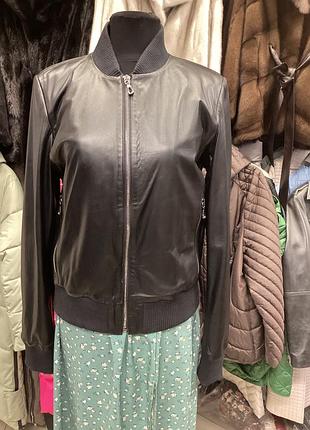 Натуральный турецкий новый кожаный бомбер