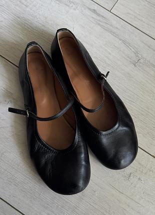 Emily балетки чорні kachorovska шкіряні