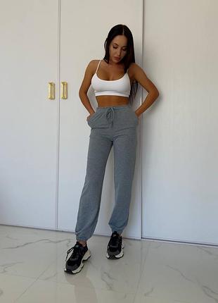 Спортивные джоггеры женские 42-44 44-46 48-50 серые