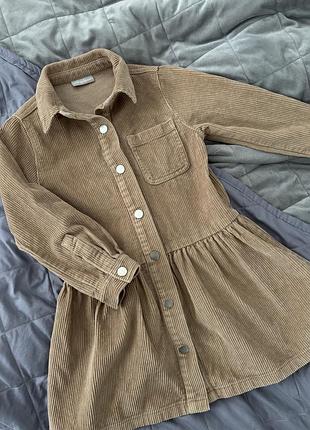 Сукня на дівчинку вельветова в рубчик