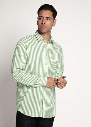 Оригинальная мужская рубашка от бренда centerline в полоску свободного кроя