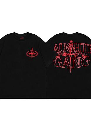 Футболка corteiz slaughter gang, футболка corteiz, футболка кортез черного цвета