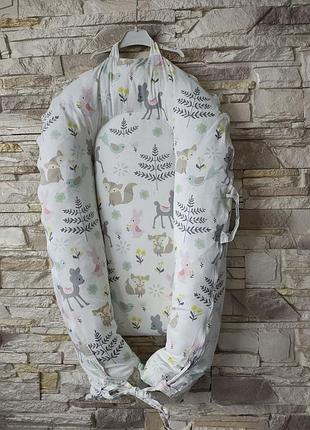 Кокон для новонародженого oh my kids (0-6 міс)