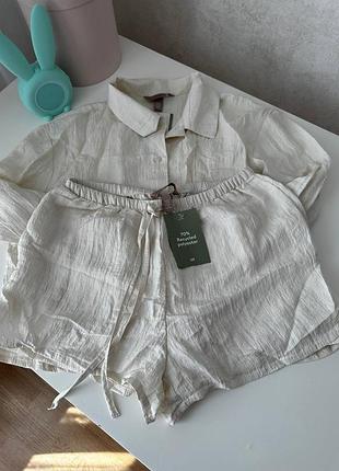 Літній костюм h&m сорочка + шорти xs