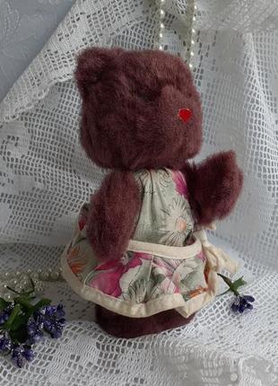 Медвежонок ссср каркасная мягкая игрушка прессопилки плюшевый мишка в сарафане советский2 фото