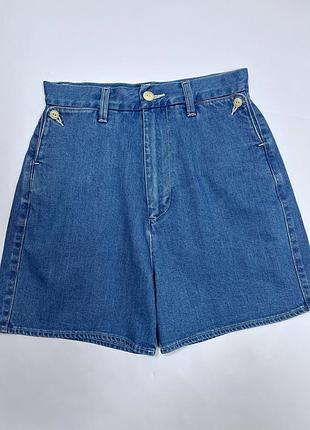 Джинсовые шорты в винтажном стиле высокая посадка fabric japan япония levi's оригинал