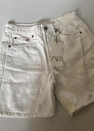 Джинсовые шорты бермуды zara