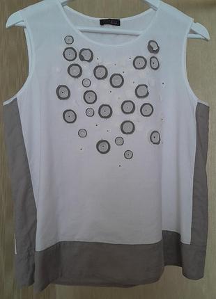 Майка женская белая 100%cotton.