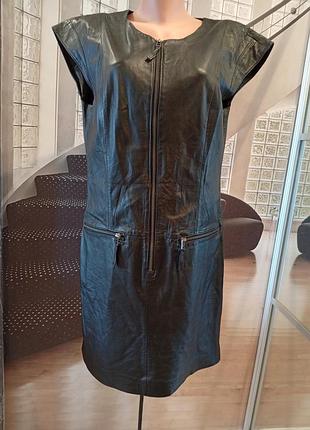 Кожаное платье-сарафан madeleine