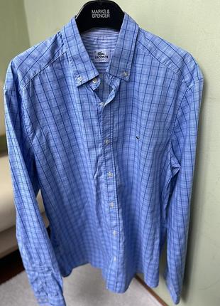 Чоловіча нова рубашка lacoste slim fit ❤️🥰