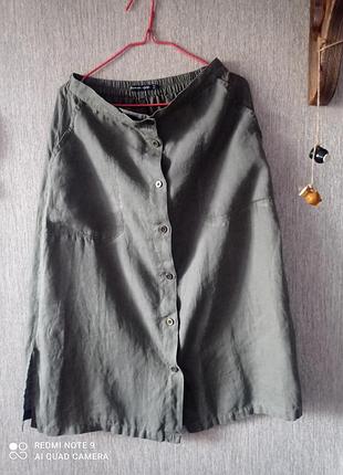 Юбка льняная