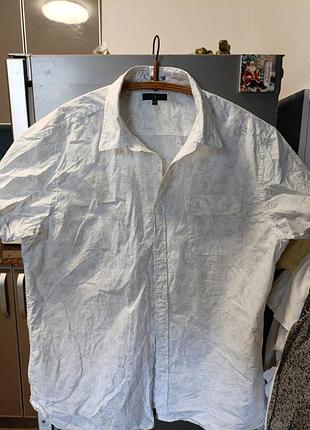 Рубашка, 50/52/54р, длина 82, плечи 58, спущенные, грудь 130см, хлопок
