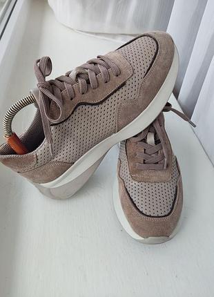 Кроссовки женские кожа+ замша 39 размер (26 см)