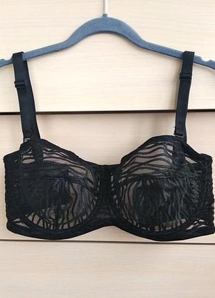 80-d/e бюст балконет сеточка на силиконовых полосках m&s