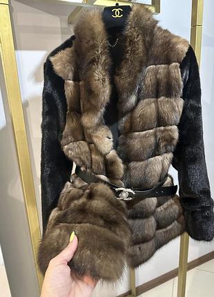 Шубка из соболя с норкой